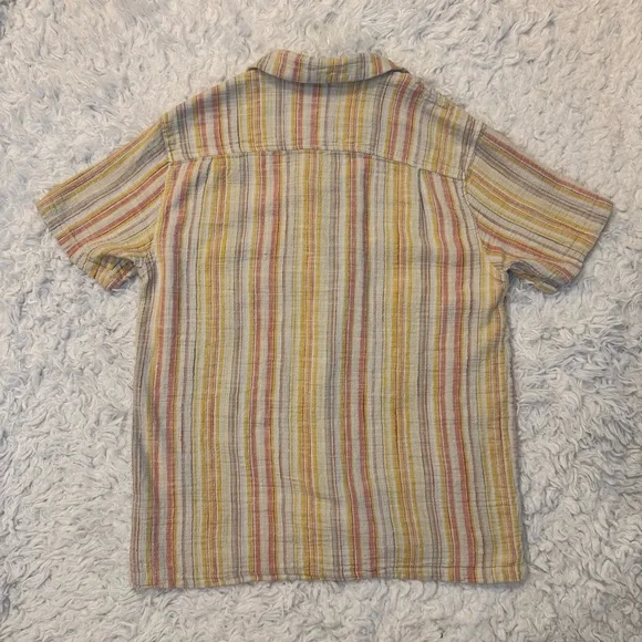 PacSun Button Down Resort Shirt Men’s Multicolored Striped Short Sleeve Size L - Picture 2 of 9